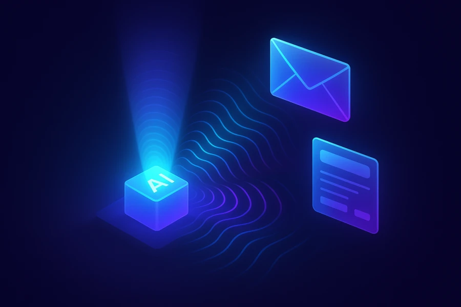 AI Brand and Email Generation - abstract illustration