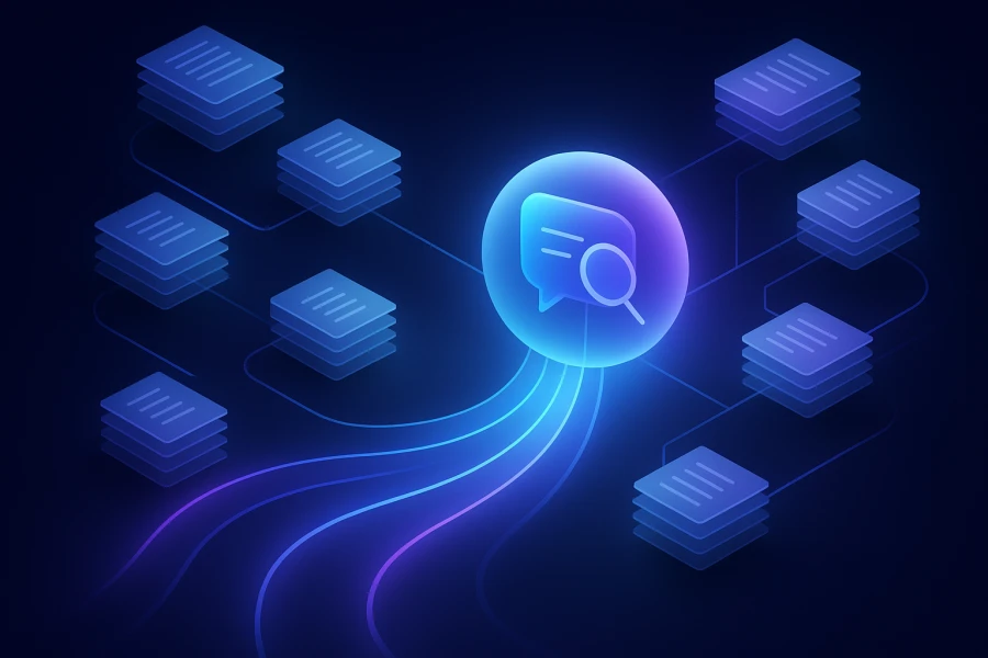 Multi-Tenant RAG Chatbot - abstract illustration
