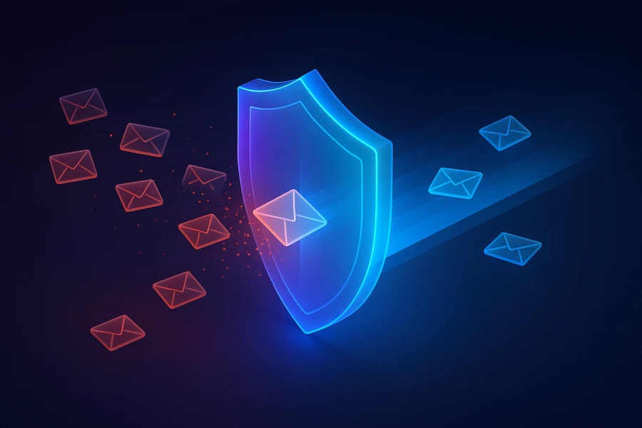 AI Spam Detection for Web Forms - abstract illustration
