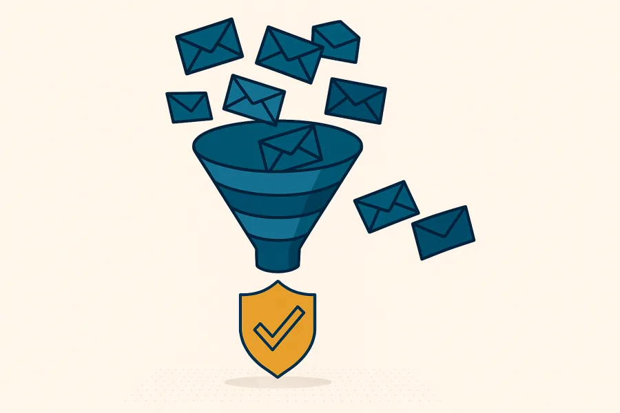 AI Spam Detection for Web Forms - abstract illustration