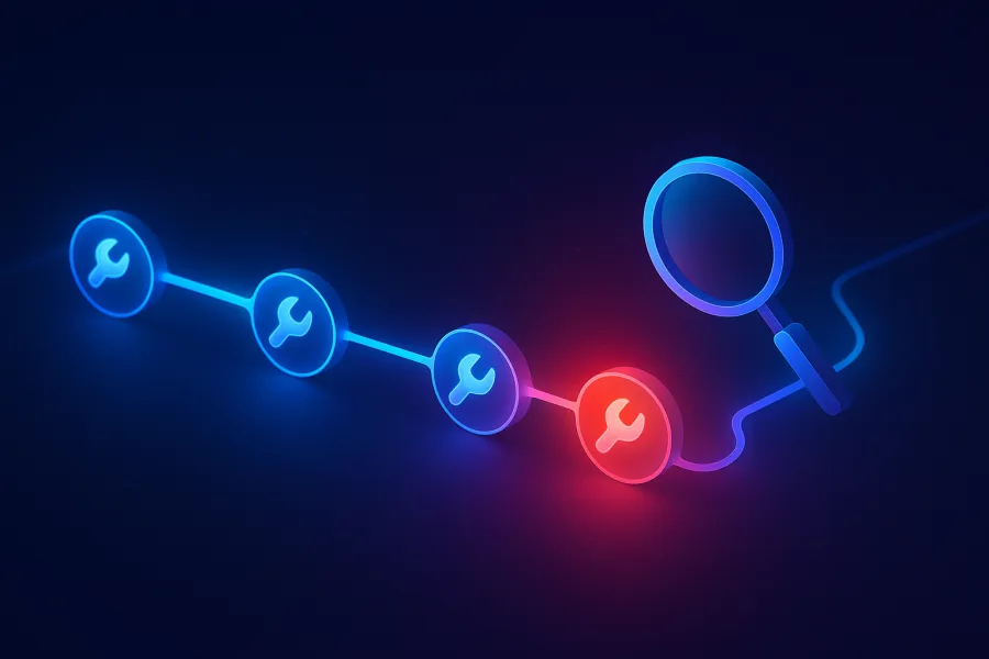 When an Agent Goes Sideways, Read the Tool-Call Chain - abstract illustration